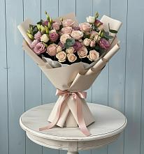 Букет цветов из:  Розы и Лизиантусы #REPLACE_PRED# Кара-Тюбе