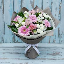 Букет цветов из:  Герберы, Альстромерии и Хризантемы #REPLACE_PRED# Кара-Тюбе