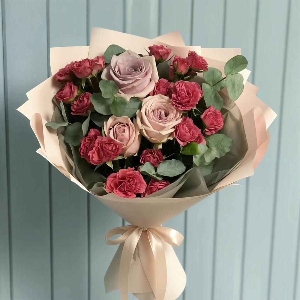 Букет цветов из: Гвоздики и Розы в Кара-Тюбе