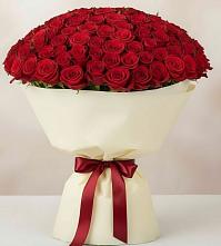 Букет 101 Красная роза Милано в Кара-Тюбе