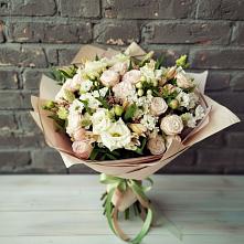Букет цветов из:  Альстромерии, Розы и Хризантемы в Кара-Тюбе
