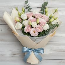 Букет цветов из:  Лизиантусы в Кара-Тюбе