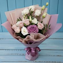 Букет цветов из:  Розы и Лизиантусы #REPLACE_PRED# Кара-Тюбе