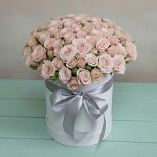 Цветочная композиция из Розы в шляпной коробке в Кара-Тюбе