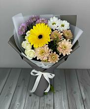 Букет цветов из:  Розы, Герберы и Хризантемы #REPLACE_PRED# Кара-Тюбе