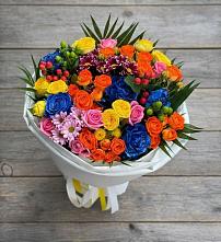 Букет цветов из:  Розы и Хризантемы в Кара-Тюбе