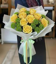 Букет цветов из:  Хризантемы и Розы в Кара-Тюбе