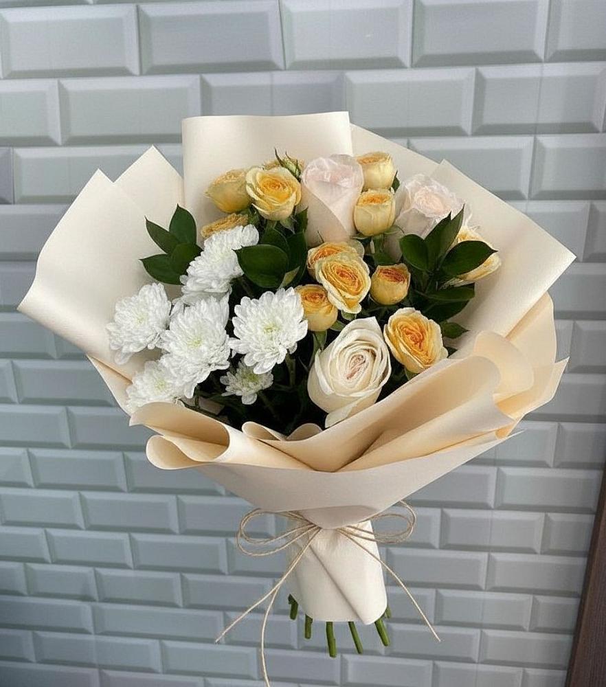 Букет цветов из: Розы и Хризантемы в Кара-Тюбе