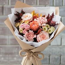 Букет цветов из:  Гвоздики, Хризантемы и Розы в Кара-Тюбе