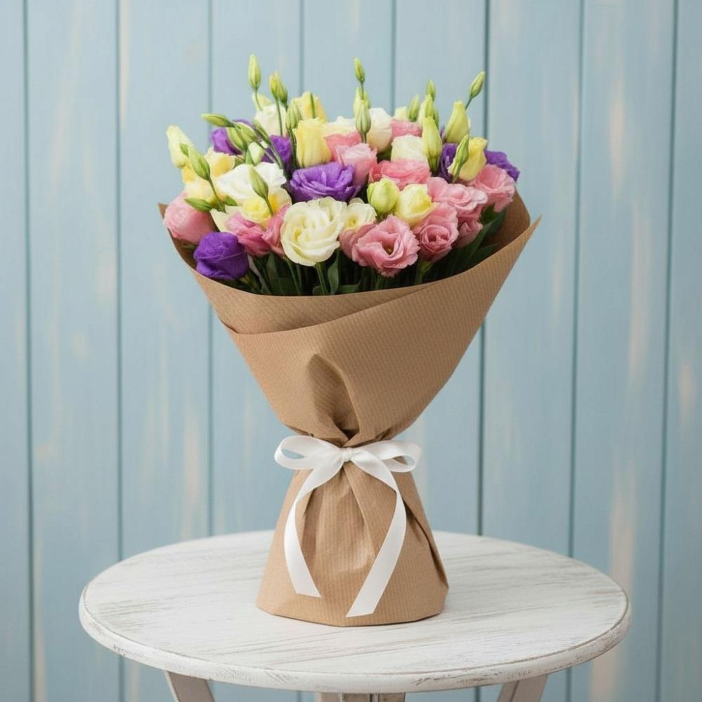 Букет цветов из: Лизиантусы в Кара-Тюбе