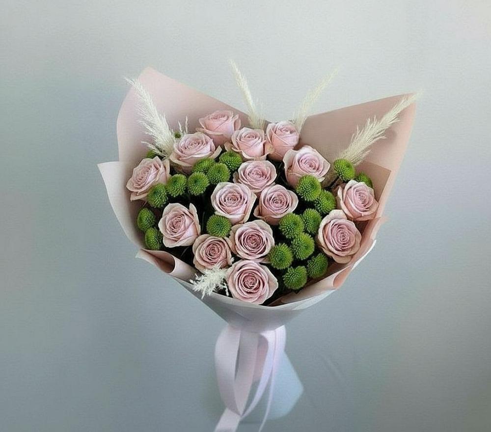 Букет цветов из: Розы и Хризантемы в Кара-Тюбе