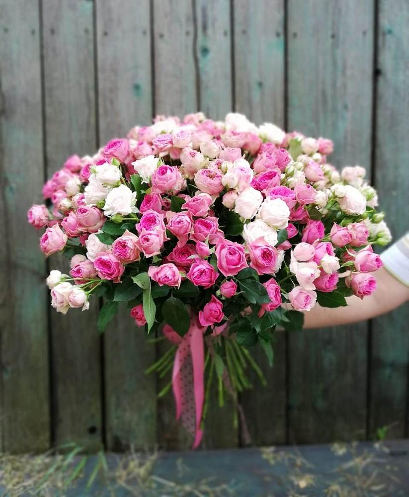 Букет Розовые кустовые розы Натали и Лав Лидия в Кара-Тюбе