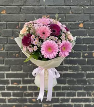 Букет цветов из:  Герберы и Хризантемы в Кара-Тюбе