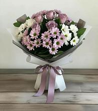 Букет цветов из:  Хризантемы и Розы в Кара-Тюбе