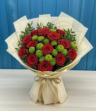 Букет цветов из:  Розы и Хризантемы #REPLACE_PRED# Кара-Тюбе