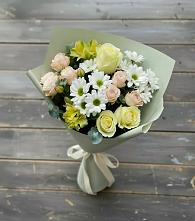 Букет цветов из:  Альстромерии, Розы и Хризантемы #REPLACE_PRED# Кара-Тюбе