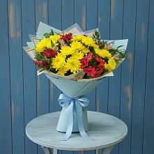 Букет цветов из:  Альстромерии и Хризантемы в Кара-Тюбе