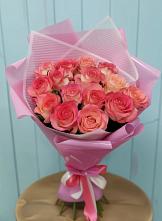 Букет 15 Розовых роз Равель в Кара-Тюбе