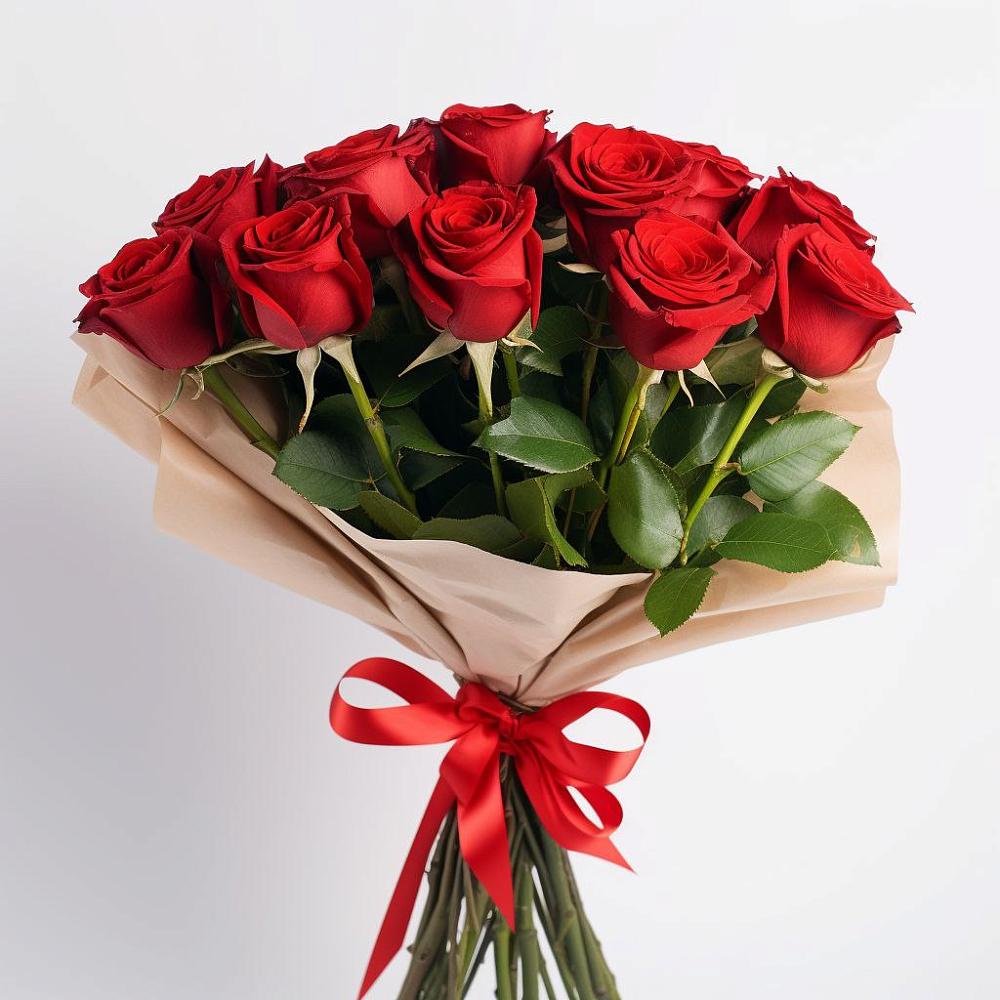 Букет 11 Красных роз Эдлесс Лав в Кара-Тюбе